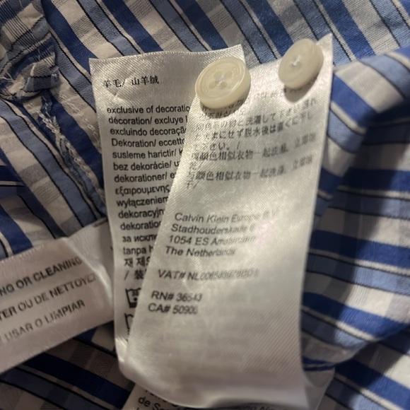 Calvin Klein Button Down blue checkered  Sz XL - Picture 12 of 12